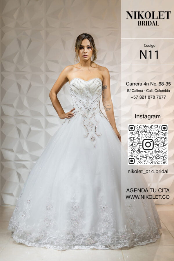 Vestido blanco N11 - Image 3