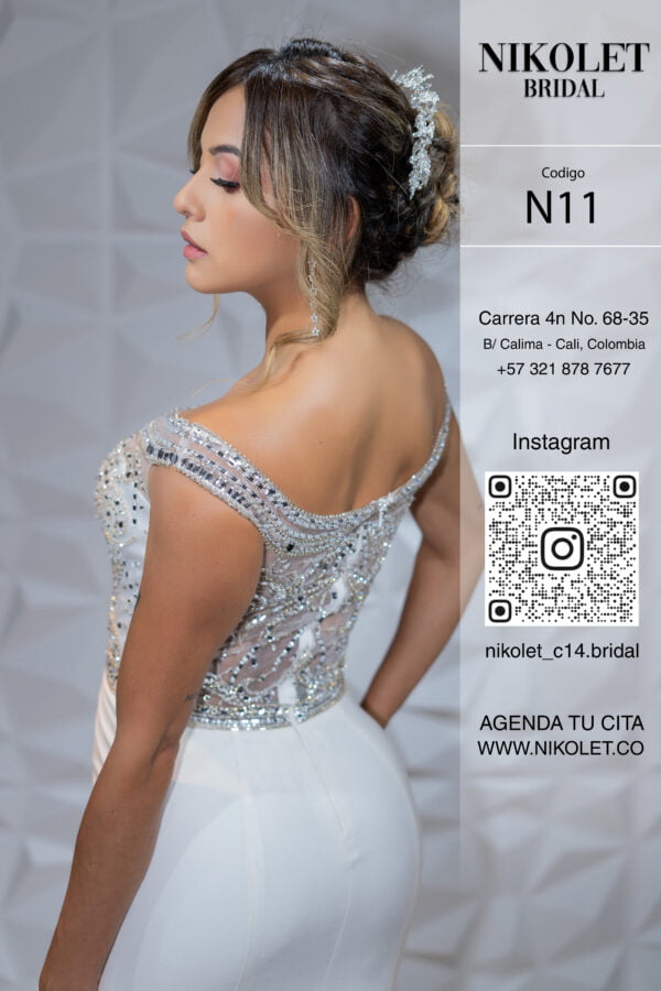 Vestido blanco N12 - Image 3