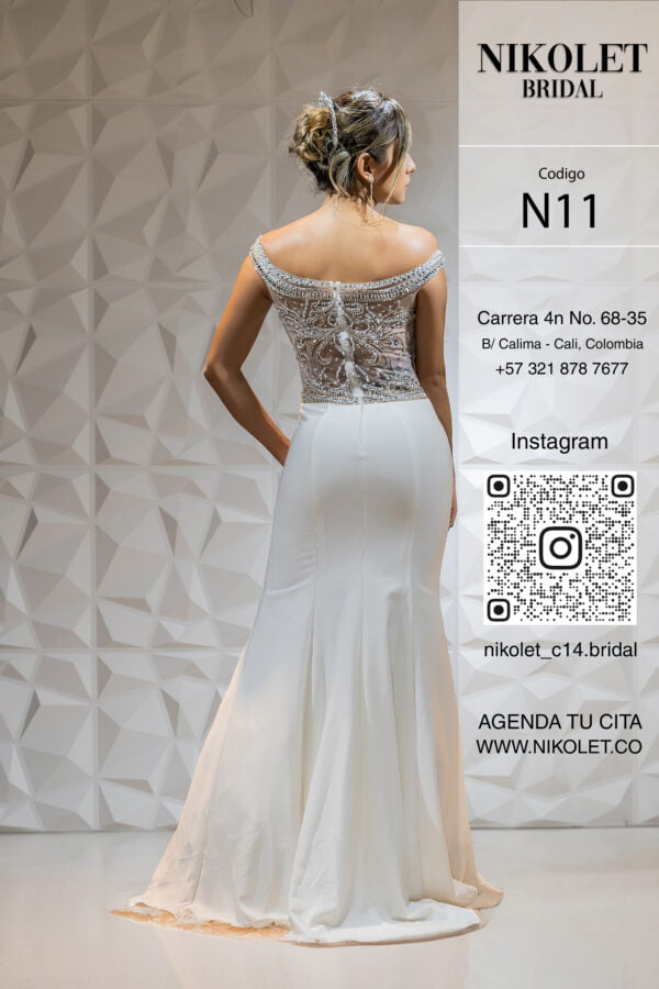 Vestido blanco N12 - Image 6