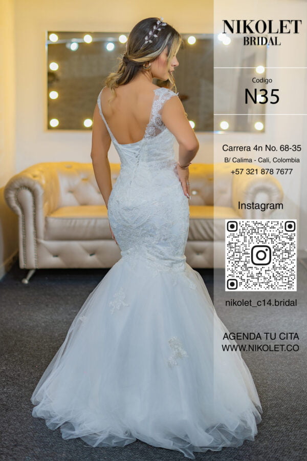 Vestido blanco N35 - Image 3