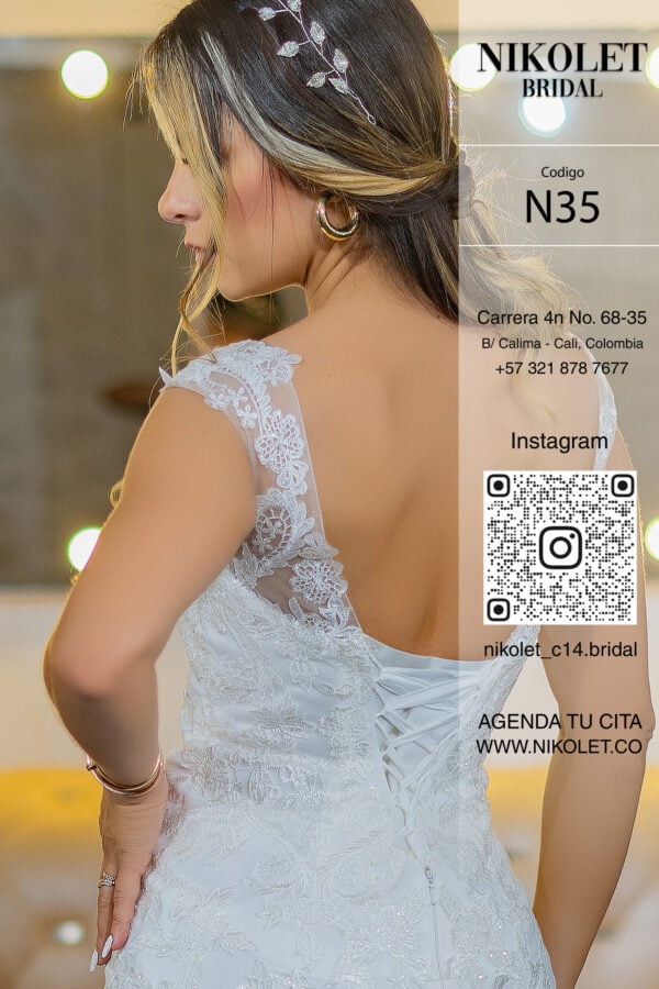 Vestido blanco N35 - Image 4