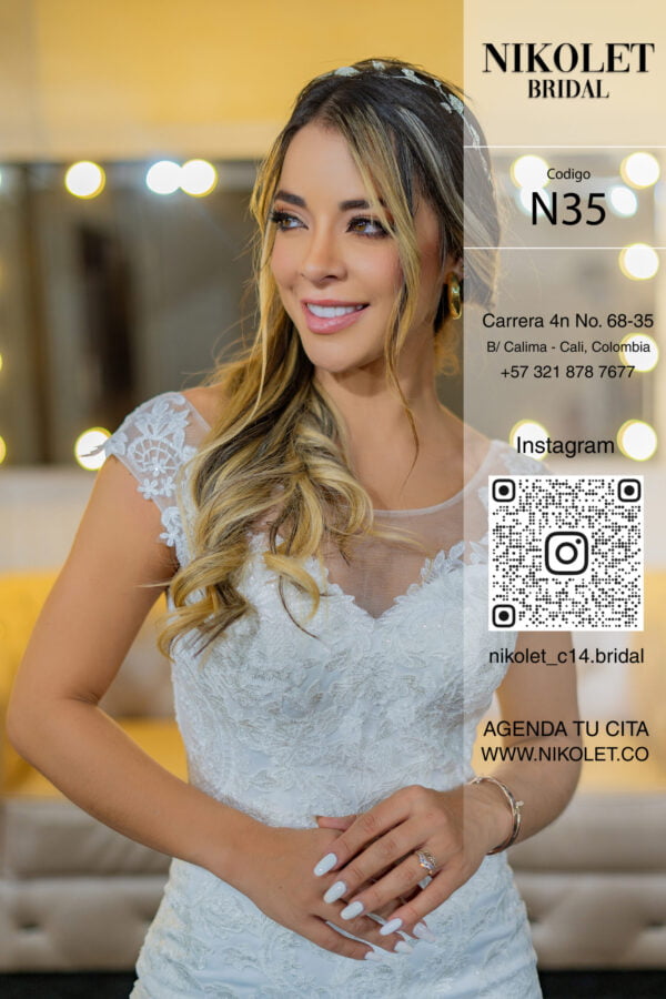 Vestido blanco N35 - Image 2