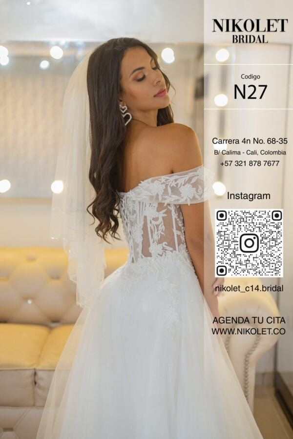 Vestido blanco N27 - Image 2