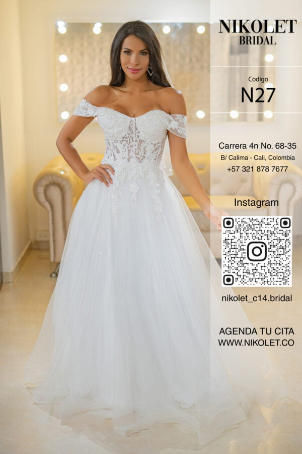 Vestido blanco N27 - Image 3