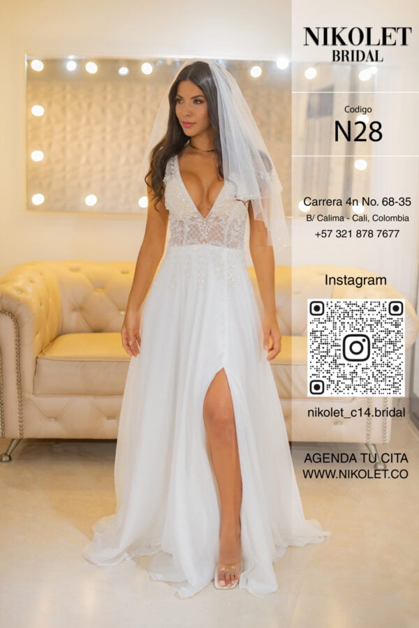Vestido blanco N28 - Image 2