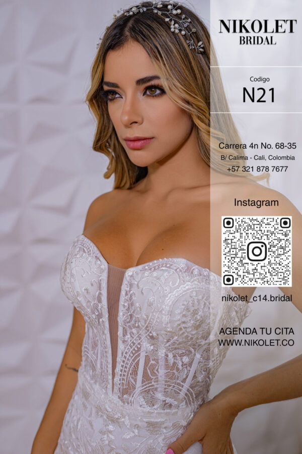 Vestido blanco N21 - Image 2