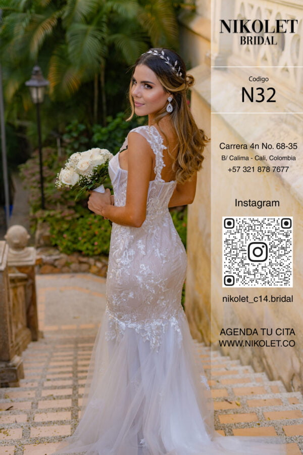 Vestido blanco N32 - Image 3