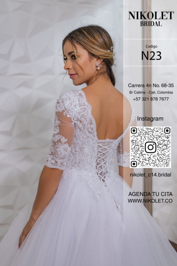 Vestido blanco N23 - Image 3