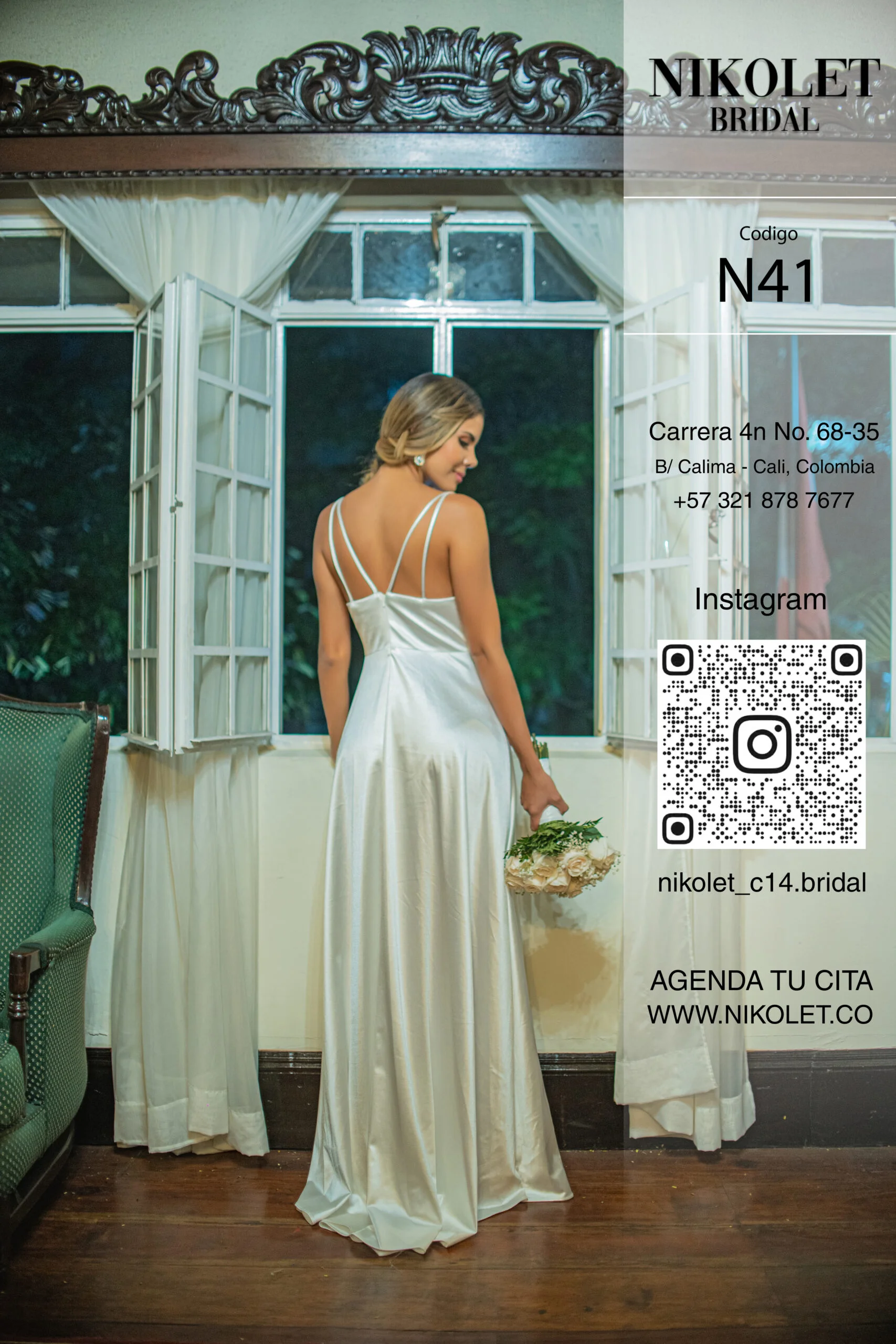 Vestido blanco N41 - Image 3