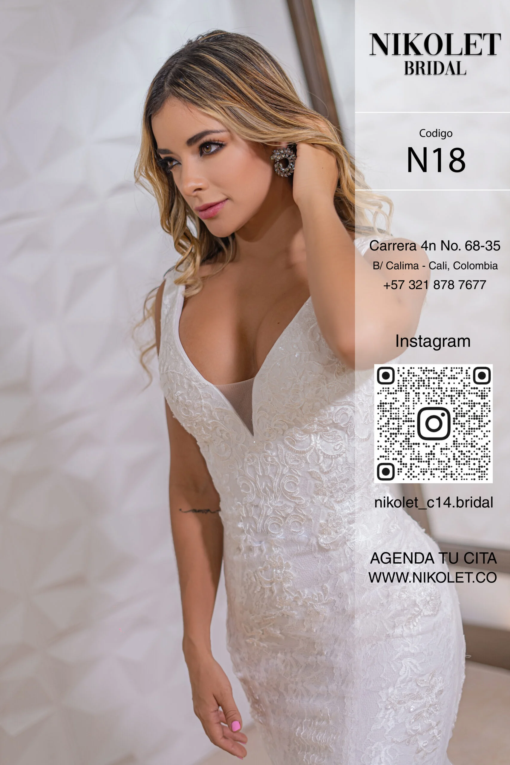 Vestido blanco N18 - Image 2