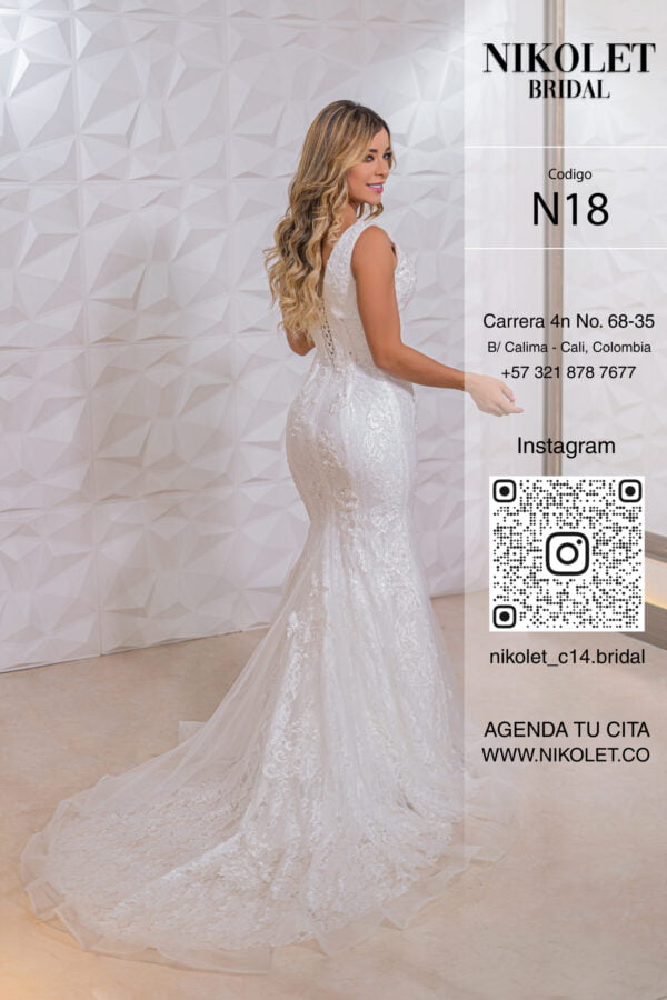Vestido blanco N18 - Image 3