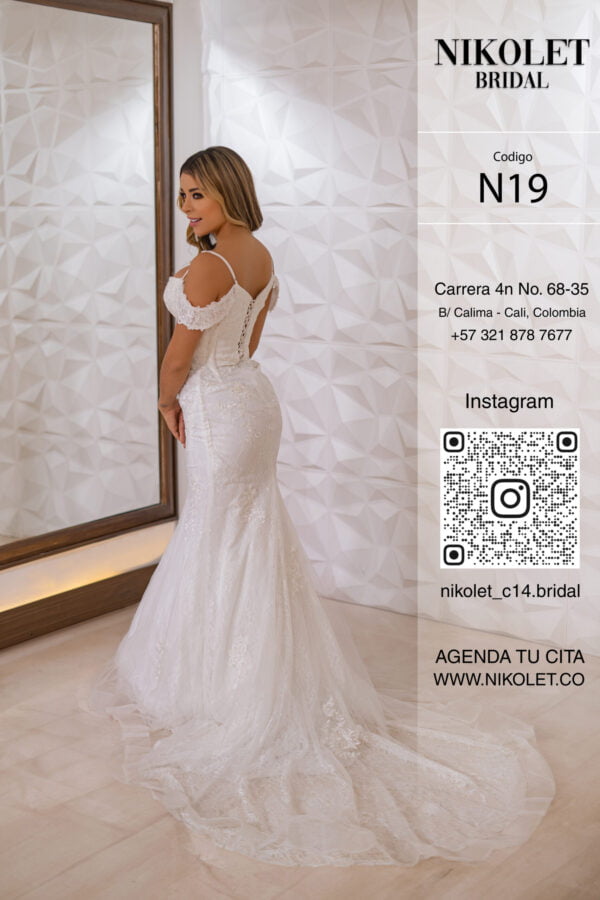 Vestido blanco N19 - Image 3