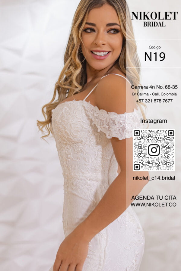 Vestido blanco N19 - Image 4