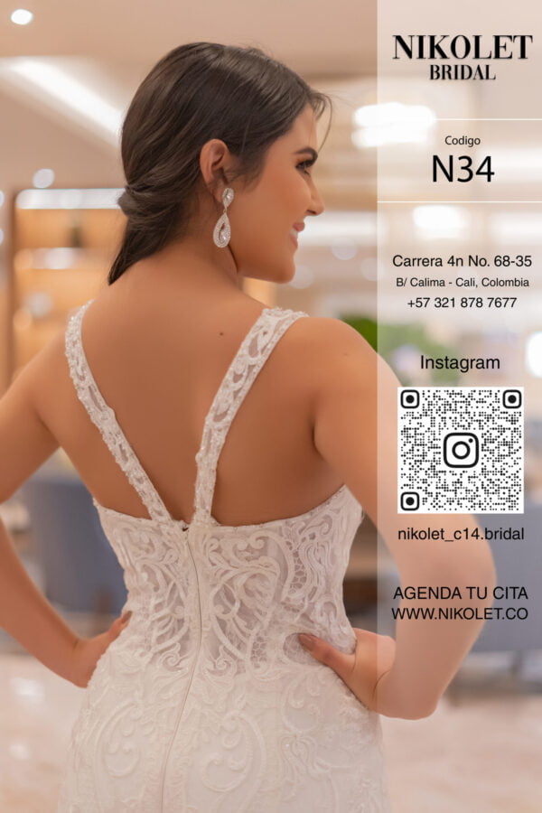 Vestido blanco N34 - Image 3