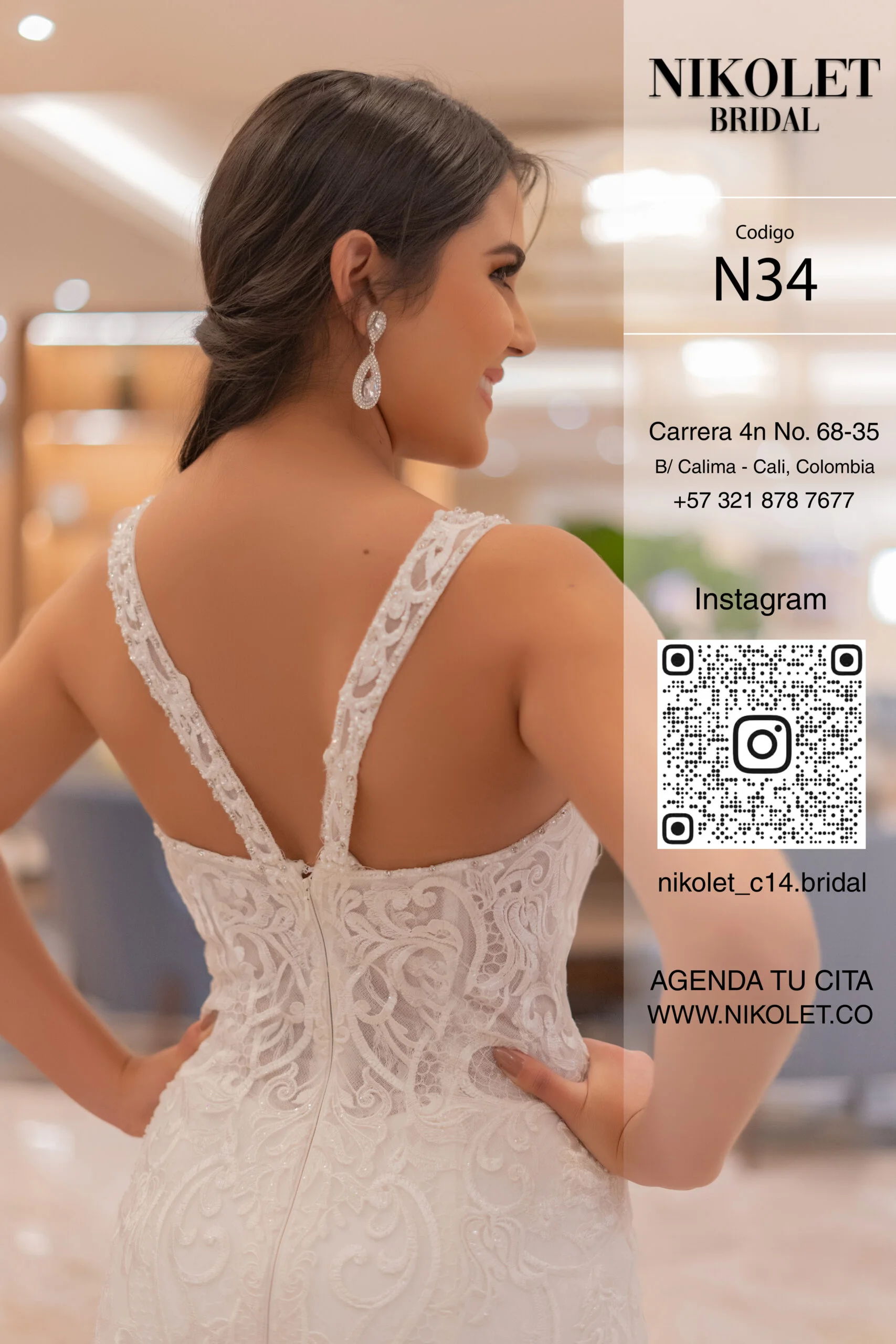 Vestido blanco N34 - Image 3
