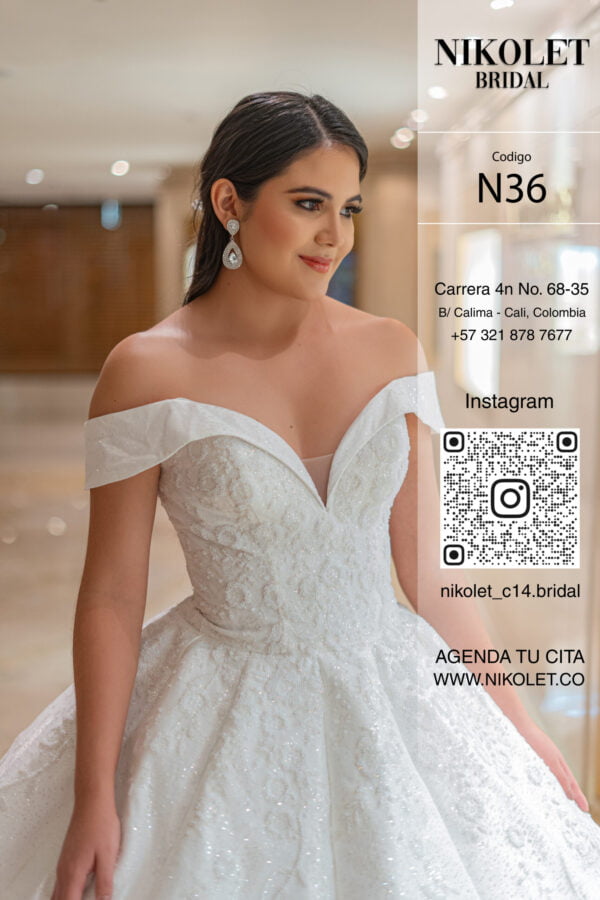 Vestido blanco N36 - Image 2