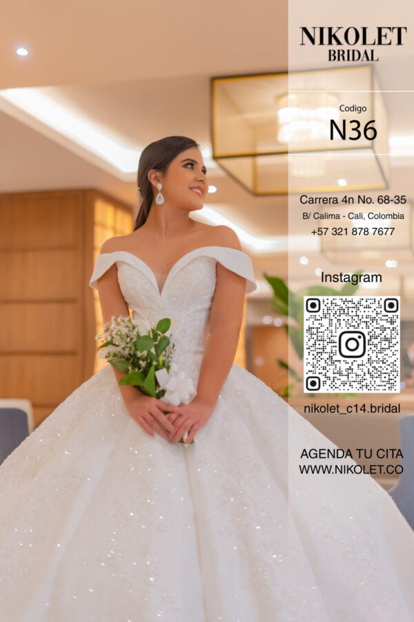 Vestido blanco N36 - Image 3