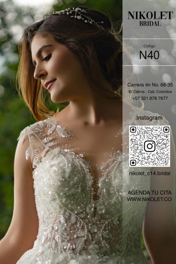 Vestido blanco N40 - Image 2