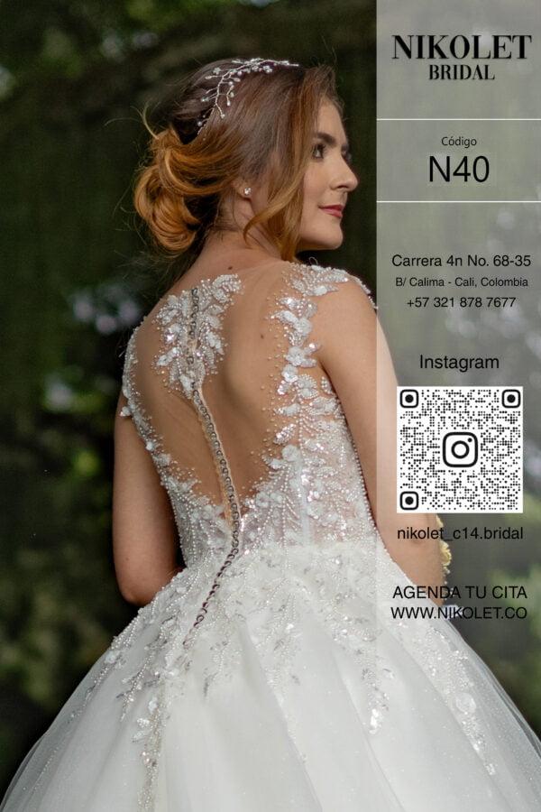 Vestido blanco N40 - Image 3