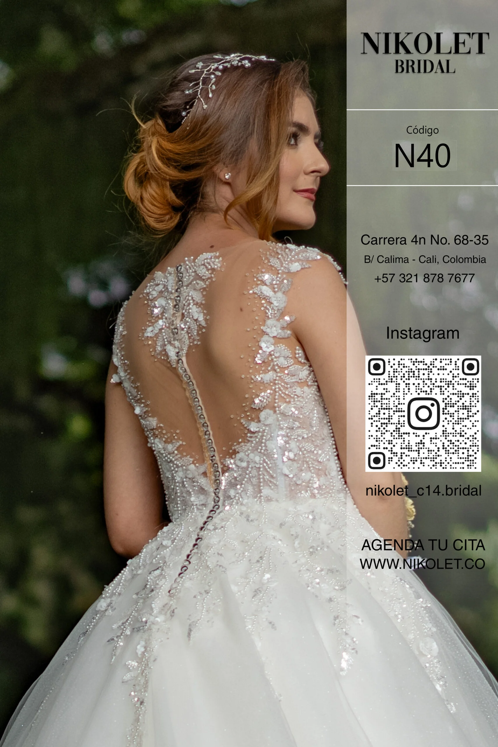 Vestido blanco N40 - Image 3