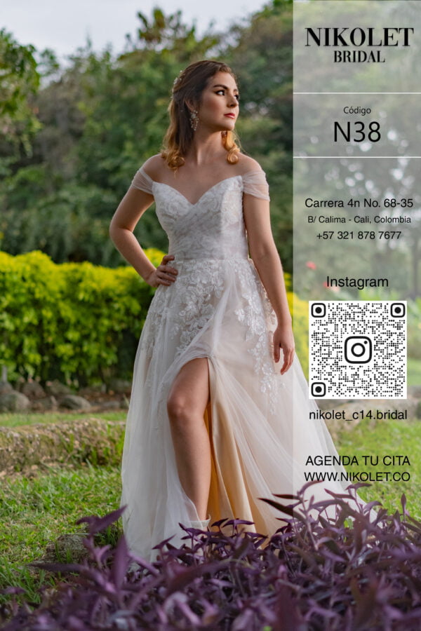 Vestido blanco N38 - Image 2