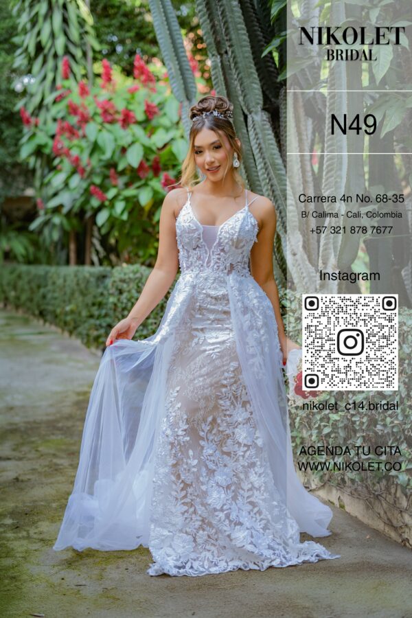 Vestido blanco N49 - Image 2