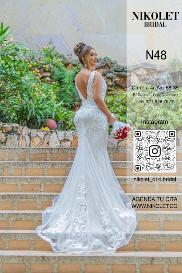 Vestido blanco N48 - Image 2
