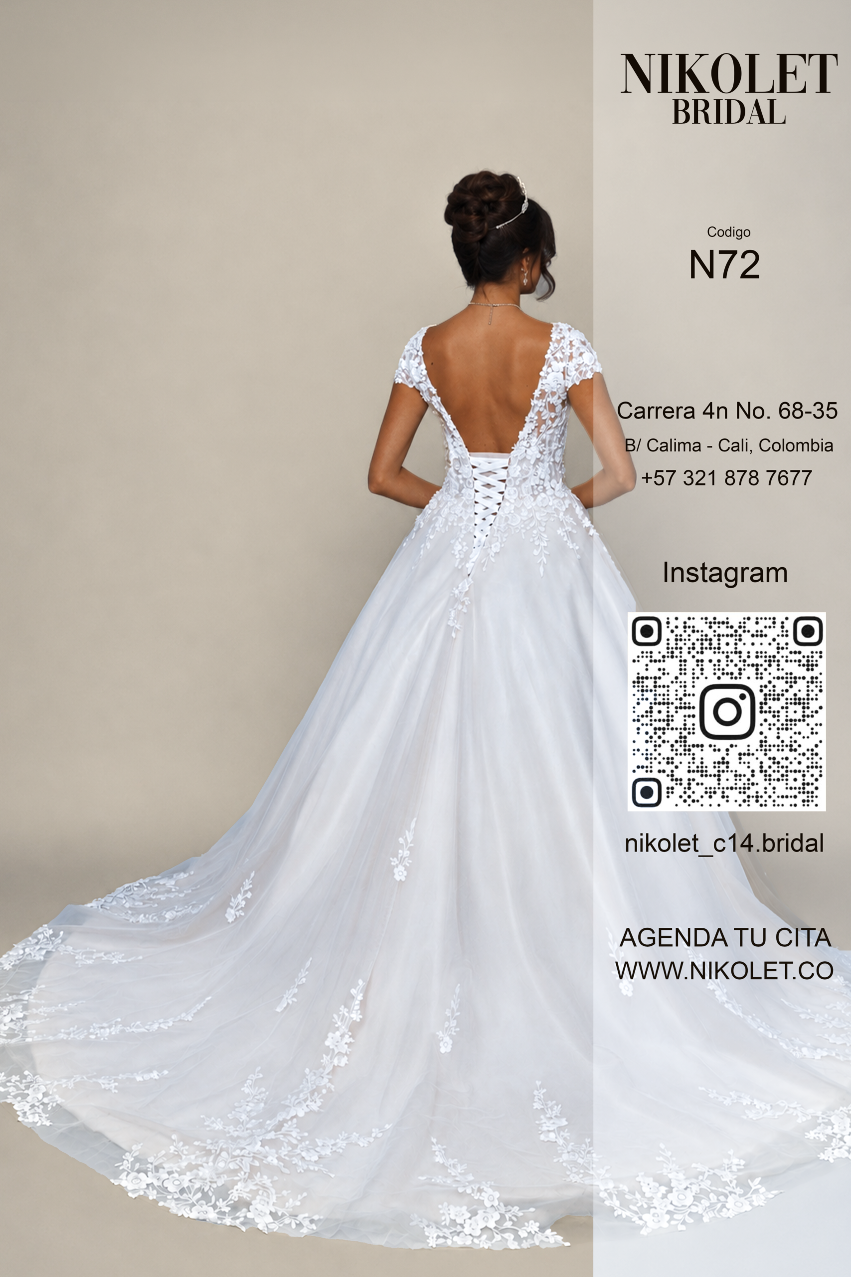 Vestido blanco N72 - Image 3