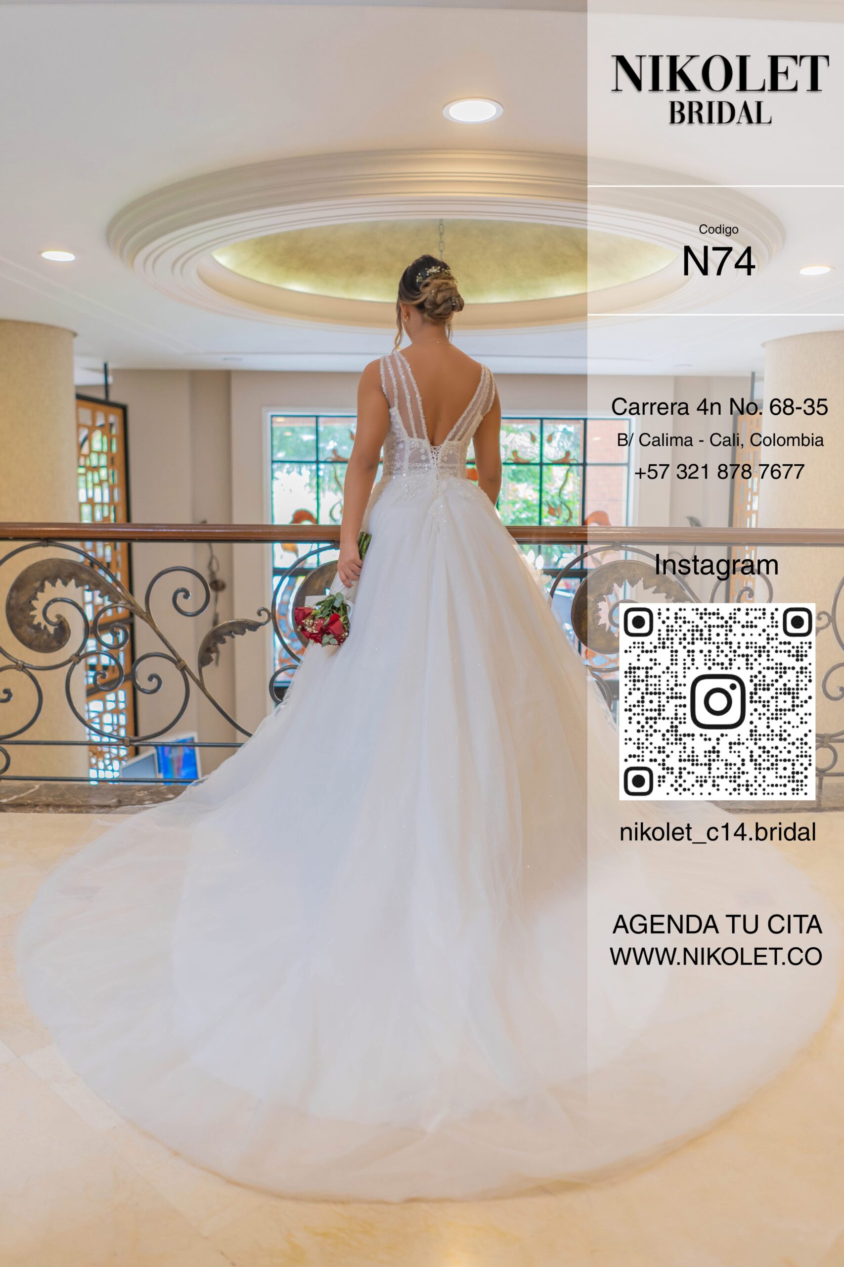 Vestido blanco N74 - Image 3